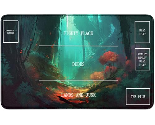 RWUTYTIUL for MTG Card Playmat TCG Playmat Desk Mats 24 X 14 Inch, Stitched Playmat for Commander Board RPG CCG Game Magic The Gathering, Play Mat for Card Game Playing Accessories, Forest RWUTYTIUL for MTG Card Playmat TCG Playmat Desk Mats 24 X 14 Inch, Stitched Playmat for Commander Board RPG CCG Game Magic The Gathering, Play Mat for Card Game Playing Accessories, Forest von RWUTYTIUL