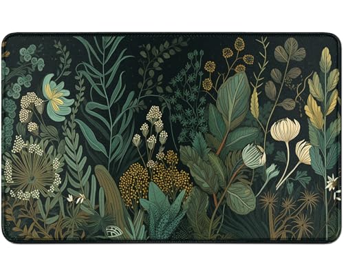 RWUTYTIUL for MTG Card Playmat TCG Playmat Desk Mats 24 X 14 Inch, Stitched Playmat for Commander Board RPG CCG Game Magic The Gathering, Play Mat for Card Game Playing Accessories, Green Flower Leaf RWUTYTIUL for MTG Card Playmat TCG Playmat Desk Mats 24 X 14 Inch, Stitched Playmat for Commander Board RPG CCG Game Magic The Gathering, Play Mat for Card Game Playing Accessories, Green Flower Leaf von RWUTYTIUL