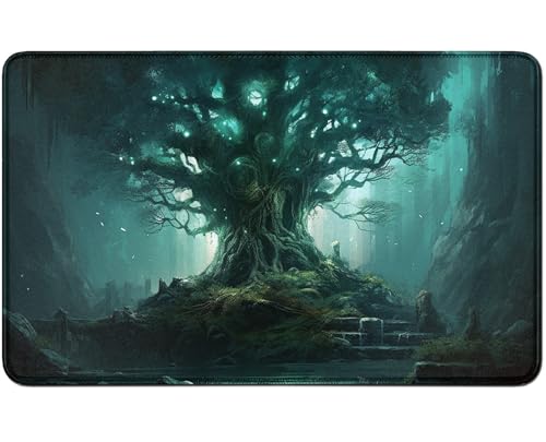RWUTYTIUL for MTG Card Playmat TCG Playmat Desk Mats 24 X 14 Inch, Stitched Playmat for Commander Board RPG CCG Game Magic The Gathering, Play Mat for Card Game Playing Accessories, Green Tree RWUTYTIUL for MTG Card Playmat TCG Playmat Desk Mats 24 X 14 Inch, Stitched Playmat for Commander Board RPG CCG Game Magic The Gathering, Play Mat for Card Game Playing Accessories, Green Tree von RWUTYTIUL