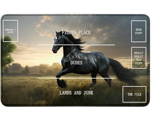 RWUTYTIUL for MTG Card Playmat TCG Playmat Desk Mats 24 X 14 Inch, Stitched Playmat for Commander Board RPG CCG Game Magic The Gathering, Play Mat for Card Game Playing Accessories, Horse RWUTYTIUL for MTG Card Playmat TCG Playmat Desk Mats 24 X 14 Inch, Stitched Playmat for Commander Board RPG CCG Game Magic The Gathering, Play Mat for Card Game Playing Accessories, Horse von RWUTYTIUL