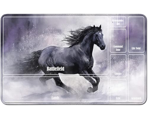 RWUTYTIUL for MTG Card Playmat TCG Playmat Desk Mats 24 X 14 Inch, Stitched Playmat for Commander Board RPG CCG Game Magic The Gathering, Play Mat for Card Game Playing Accessories, Horse RWUTYTIUL for MTG Card Playmat TCG Playmat Desk Mats 24 X 14 Inch, Stitched Playmat for Commander Board RPG CCG Game Magic The Gathering, Play Mat for Card Game Playing Accessories, Horse von RWUTYTIUL