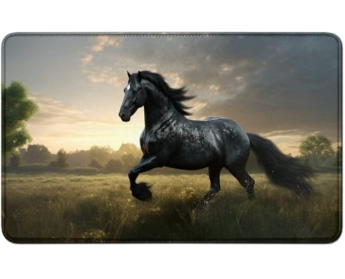 RWUTYTIUL for MTG Card Playmat TCG Playmat Desk Mats 24 X 14 Inch, Stitched Playmat for Commander Board RPG CCG Game Magic The Gathering, Play Mat for Card Game Playing Accessories, Horse RWUTYTIUL for MTG Card Playmat TCG Playmat Desk Mats 24 X 14 Inch, Stitched Playmat for Commander Board RPG CCG Game Magic The Gathering, Play Mat for Card Game Playing Accessories, Horse von RWUTYTIUL