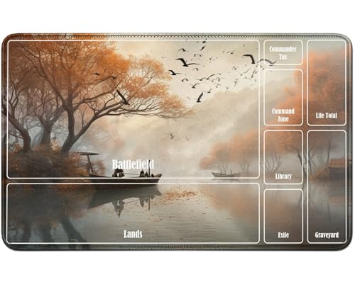 RWUTYTIUL for MTG Card Playmat TCG Playmat Desk Mats 24 X 14 Inch, Stitched Playmat for Commander Board RPG CCG Game Magic The Gathering, Play Mat for Card Game Playing Accessories, Lakeside Boat RWUTYTIUL for MTG Card Playmat TCG Playmat Desk Mats 24 X 14 Inch, Stitched Playmat for Commander Board RPG CCG Game Magic The Gathering, Play Mat for Card Game Playing Accessories, Lakeside Boat von RWUTYTIUL