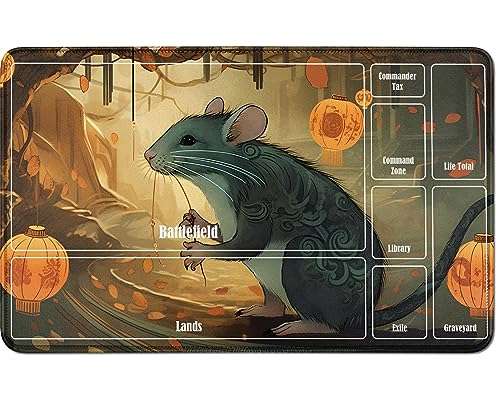 RWUTYTIUL for MTG Card Playmat TCG Playmat Desk Mats 24 X 14 Inch, Stitched Playmat for Commander Board RPG CCG Game Magic The Gathering, Play Mat for Card Game Playing Accessories, Lantern Mouse RWUTYTIUL for MTG Card Playmat TCG Playmat Desk Mats 24 X 14 Inch, Stitched Playmat for Commander Board RPG CCG Game Magic The Gathering, Play Mat for Card Game Playing Accessories, Lantern Mouse von RWUTYTIUL