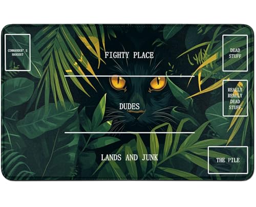 RWUTYTIUL for MTG Card Playmat TCG Playmat Desk Mats 24 X 14 Inch, Stitched Playmat for Commander Board RPG CCG Game Magic The Gathering, Play Mat for Card Game Playing Accessories, Leaf Cat RWUTYTIUL for MTG Card Playmat TCG Playmat Desk Mats 24 X 14 Inch, Stitched Playmat for Commander Board RPG CCG Game Magic The Gathering, Play Mat for Card Game Playing Accessories, Leaf Cat von RWUTYTIUL
