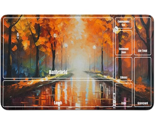 RWUTYTIUL for MTG Card Playmat TCG Playmat Desk Mats 24 X 14 Inch, Stitched Playmat for Commander Board RPG CCG Game Magic The Gathering, Play Mat for Card Game Playing Accessories, Maple Leaf RWUTYTIUL for MTG Card Playmat TCG Playmat Desk Mats 24 X 14 Inch, Stitched Playmat for Commander Board RPG CCG Game Magic The Gathering, Play Mat for Card Game Playing Accessories, Maple Leaf von RWUTYTIUL