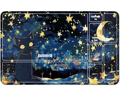 RWUTYTIUL for MTG Card Playmat TCG Playmat Desk Mats 24 X 14 Inch, Stitched Playmat for Commander Board RPG CCG Game Magic The Gathering, Play Mat for Card Game Playing Accessories, Moon RWUTYTIUL for MTG Card Playmat TCG Playmat Desk Mats 24 X 14 Inch, Stitched Playmat for Commander Board RPG CCG Game Magic The Gathering, Play Mat for Card Game Playing Accessories, Moon von RWUTYTIUL