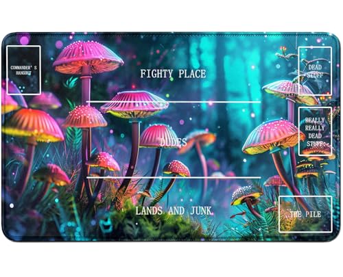 RWUTYTIUL for MTG Card Playmat TCG Playmat Desk Mats 24 X 14 Inch, Stitched Playmat for Commander Board RPG CCG Game Magic The Gathering, Play Mat for Card Game Playing Accessories, Mushroom Forest RWUTYTIUL for MTG Card Playmat TCG Playmat Desk Mats 24 X 14 Inch, Stitched Playmat for Commander Board RPG CCG Game Magic The Gathering, Play Mat for Card Game Playing Accessories, Mushroom Forest von RWUTYTIUL