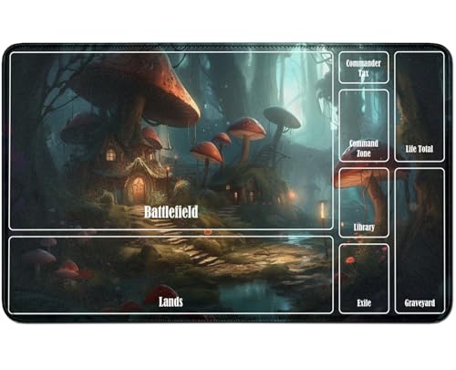 RWUTYTIUL for MTG Card Playmat TCG Playmat Desk Mats 24 X 14 Inch, Stitched Playmat for Commander Board RPG CCG Game Magic The Gathering, Play Mat for Card Game Playing Accessories, Mushroom Forest RWUTYTIUL for MTG Card Playmat TCG Playmat Desk Mats 24 X 14 Inch, Stitched Playmat for Commander Board RPG CCG Game Magic The Gathering, Play Mat for Card Game Playing Accessories, Mushroom Forest von RWUTYTIUL