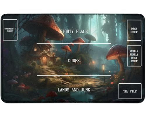 RWUTYTIUL for MTG Card Playmat TCG Playmat Desk Mats 24 X 14 Inch, Stitched Playmat for Commander Board RPG CCG Game Magic The Gathering, Play Mat for Card Game Playing Accessories, Mushroom Forest RWUTYTIUL for MTG Card Playmat TCG Playmat Desk Mats 24 X 14 Inch, Stitched Playmat for Commander Board RPG CCG Game Magic The Gathering, Play Mat for Card Game Playing Accessories, Mushroom Forest von RWUTYTIUL