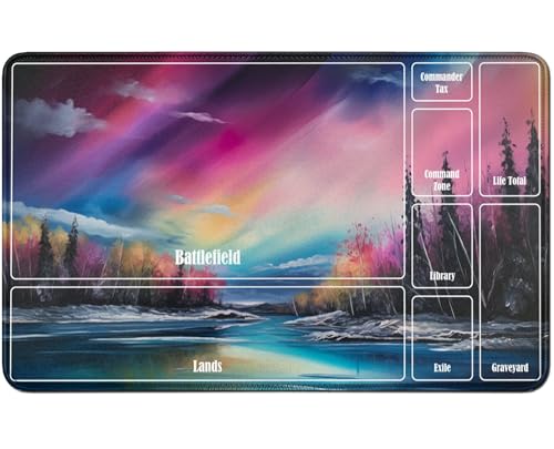 RWUTYTIUL for MTG Card Playmat TCG Playmat Desk Mats 24 X 14 Inch, Stitched Playmat for Commander Board RPG CCG Game Magic The Gathering, Play Mat for Card Game Playing Accessories, Pink Creek RWUTYTIUL for MTG Card Playmat TCG Playmat Desk Mats 24 X 14 Inch, Stitched Playmat for Commander Board RPG CCG Game Magic The Gathering, Play Mat for Card Game Playing Accessories, Pink Creek von RWUTYTIUL