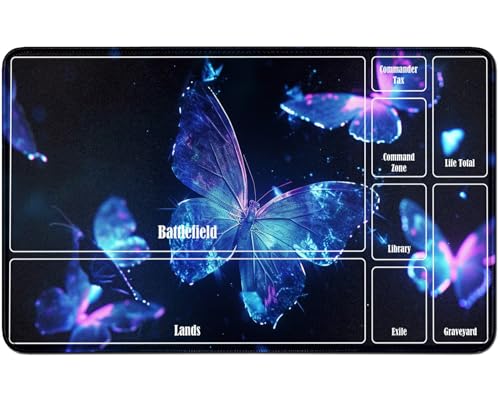 RWUTYTIUL for MTG Card Playmat TCG Playmat Desk Mats 24 X 14 Inch, Stitched Playmat for Commander Board RPG CCG Game Magic The Gathering, Play Mat for Card Game Playing Accessories, Purple Butterfly RWUTYTIUL for MTG Card Playmat TCG Playmat Desk Mats 24 X 14 Inch, Stitched Playmat for Commander Board RPG CCG Game Magic The Gathering, Play Mat for Card Game Playing Accessories, Purple Butterfly von RWUTYTIUL