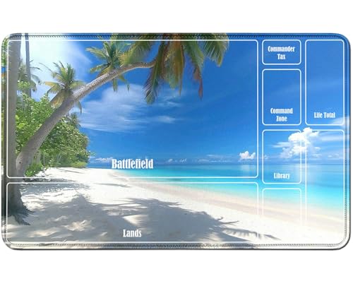 RWUTYTIUL for MTG Card Playmat TCG Playmat Desk Mats 24 X 14 Inch, Stitched Playmat for Commander Board RPG CCG Game Magic The Gathering, Play Mat for Card Game Playing Accessories, Sandy Beach RWUTYTIUL for MTG Card Playmat TCG Playmat Desk Mats 24 X 14 Inch, Stitched Playmat for Commander Board RPG CCG Game Magic The Gathering, Play Mat for Card Game Playing Accessories, Sandy Beach von RWUTYTIUL