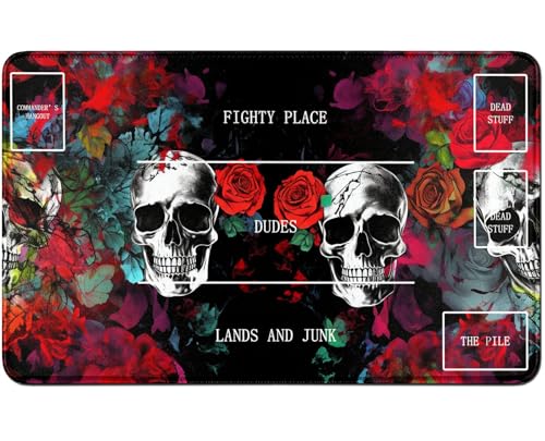 RWUTYTIUL for MTG Card Playmat TCG Playmat Desk Mats 24 X 14 Inch, Stitched Playmat for Commander Board RPG CCG Game Magic The Gathering, Play Mat for Card Game Playing Accessories, Skull Rose RWUTYTIUL for MTG Card Playmat TCG Playmat Desk Mats 24 X 14 Inch, Stitched Playmat for Commander Board RPG CCG Game Magic The Gathering, Play Mat for Card Game Playing Accessories, Skull Rose von RWUTYTIUL