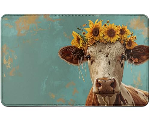 RWUTYTIUL for MTG Card Playmat TCG Playmat Desk Mats 24 X 14 Inch, Stitched Playmat for Commander Board RPG CCG Game Magic The Gathering, Play Mat for Card Game Playing Accessories, Sunflower Cow RWUTYTIUL for MTG Card Playmat TCG Playmat Desk Mats 24 X 14 Inch, Stitched Playmat for Commander Board RPG CCG Game Magic The Gathering, Play Mat for Card Game Playing Accessories, Sunflower Cow von RWUTYTIUL