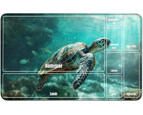 RWUTYTIUL for MTG Card Playmat TCG Playmat Desk Mats 24 X 14 Inch, Stitched Playmat for Commander Board RPG CCG Game Magic The Gathering, Play Mat for Card Game Playing Accessories, Turtles RWUTYTIUL for MTG Card Playmat TCG Playmat Desk Mats 24 X 14 Inch, Stitched Playmat for Commander Board RPG CCG Game Magic The Gathering, Play Mat for Card Game Playing Accessories, Turtles von RWUTYTIUL