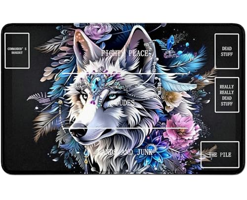 RWUTYTIUL for MTG Card Playmat TCG Playmat Desk Mats 24 X 14 Inch, Stitched Playmat for Commander Board RPG CCG Game Magic The Gathering, Play Mat for Card Game Playing Accessories, Wölves RWUTYTIUL for MTG Card Playmat TCG Playmat Desk Mats 24 X 14 Inch, Stitched Playmat for Commander Board RPG CCG Game Magic The Gathering, Play Mat for Card Game Playing Accessories, Wölves von RWUTYTIUL