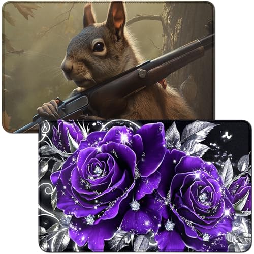 RWUTYTIUL for Purple Rose 04 MTG Card Playmat & Eichhörnchen, Spielmatte, Schreibtischunterlagen, 2-teiliges Set, 61 x 35,6 cm, genähte Spielmatte für Commander-Board, TCG, RPG, CCG, Spielmatte für RWUTYTIUL for Purple Rose 04 MTG Card Playmat & Eichhörnchen, Spielmatte, Schreibtischunterlagen, 2-teiliges Set, 61 x 35,6 cm, genähte Spielmatte für Commander-Board, TCG, RPG, CCG, Spielmatte für von RWUTYTIUL