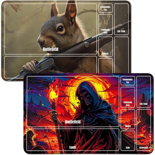 RWUTYTIUL for Red Skull MTG Card Playmat & Squirrels Playmat Desk Mats 2-teiliges Set, 61 x 35,6 cm, genähte Spielmatte für Commander-Board, TCG, RPG, CCG, Spielmatte für Kartenspiel, Spielzubehör, A RWUTYTIUL for Red Skull MTG Card Playmat & Squirrels Playmat Desk Mats 2-teiliges Set, 61 x 35,6 cm, genähte Spielmatte für Commander-Board, TCG, RPG, CCG, Spielmatte für Kartenspiel, Spielzubehör, A von RWUTYTIUL