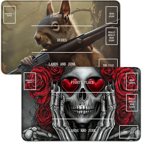 RWUTYTIUL for Rose Girl MTG-Karten-Spielmatte und Eichhörnchen, Spielmatte, Schreibtischunterlagen, 2-teiliges Set, 61 x 35,6 cm, genähte Spielmatte für Commander-Board, TCG, RPG, CCG, Spielmatte für RWUTYTIUL for Rose Girl MTG-Karten-Spielmatte und Eichhörnchen, Spielmatte, Schreibtischunterlagen, 2-teiliges Set, 61 x 35,6 cm, genähte Spielmatte für Commander-Board, TCG, RPG, CCG, Spielmatte für von RWUTYTIUL