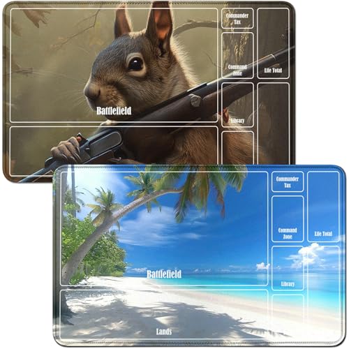 RWUTYTIUL for Sandy Beach Tree MTG Card Playmat & Squirrels Playmat Desk Mats 2-teiliges Set, 61 x 35,6 cm, genähte Spielmatte für Commander-Board, TCG, RPG, CCG, Spielmatte für Kartenspiel RWUTYTIUL for Sandy Beach Tree MTG Card Playmat & Squirrels Playmat Desk Mats 2-teiliges Set, 61 x 35,6 cm, genähte Spielmatte für Commander-Board, TCG, RPG, CCG, Spielmatte für Kartenspiel von RWUTYTIUL