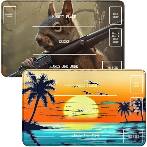 RWUTYTIUL for Sunset Beach 01 MTG Card Playmat & Squirrels Playmat Desk Mats 2Pcs Set 24 X 14 Inch, Stitched Playmat for Commmander Board TCG RPG CCG, Play Mat for Card Game Playing Accessories RWUTYTIUL for Sunset Beach 01 MTG Card Playmat & Squirrels Playmat Desk Mats 2Pcs Set 24 X 14 Inch, Stitched Playmat for Commmander Board TCG RPG CCG, Play Mat for Card Game Playing Accessories von RWUTYTIUL
