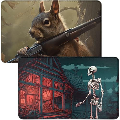 RWUTYTIUL for Village Skull MTG Card Playmat & Squirrels Playmat Desk Mats 2-teiliges Set, 61 x 35,6 cm, genähte Spielmatte für Commander-Board, TCG, RPG, CCG, Spielmatte für Kartenspiel, Spielzubehör RWUTYTIUL for Village Skull MTG Card Playmat & Squirrels Playmat Desk Mats 2-teiliges Set, 61 x 35,6 cm, genähte Spielmatte für Commander-Board, TCG, RPG, CCG, Spielmatte für Kartenspiel, Spielzubehör von RWUTYTIUL
