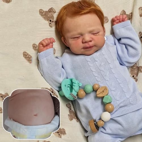 RXDOLL 18 Zoll Asleep Reborn Babypuppen Silikon Ganzkörper Vinyl Junge Realistische Neugeborene Babypuppen, die echt aussehen Weich Anatomisch Korrekt Babypuppe Weihnachtsgeschenke für Kinder ab 3 RXDOLL 18 Zoll Asleep Reborn Babypuppen Silikon Ganzkörper Vinyl Junge Realistische Neugeborene Babypuppen, die echt aussehen Weich Anatomisch Korrekt Babypuppe Weihnachtsgeschenke für Kinder ab 3 von RXDOLL