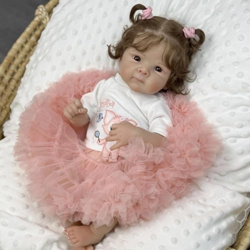 RXDOLL 18 Zoll Reborn Babypuppen Lebensliche Vinly Gliedmaßen Tuch Körper Babypuppe, die wirkliche realistische Neugeborene Babys mit Spielzeug Zubehör Kinder Geschenke Aussehen RXDOLL 18 Zoll Reborn Babypuppen Lebensliche Vinly Gliedmaßen Tuch Körper Babypuppe, die wirkliche realistische Neugeborene Babys mit Spielzeug Zubehör Kinder Geschenke Aussehen von RXDOLL