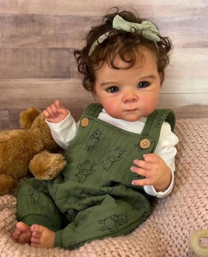 RXDOLL 18 Zoll Reborn Babypuppen Mädchen Ganzkörper Silikon Real Life Babypuppen Realistische Reborn Neugeborene Puppe Anatomisch Korrekt Babys Mädchen mit Fütterung Spielzeug von RXDOLL