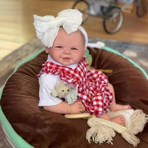 RXDOLL 19 Zoll Reborn Baby Realistische Silikonpuppen Ganzkörper Vinyl Anatomisch Korrekt Lächelnd Lebensechte Babypuppe Echte Neugeborene Babys Mädchen Wasserdichtes Spielzeug RXDOLL 19 Zoll Reborn Baby Realistische Silikonpuppen Ganzkörper Vinyl Anatomisch Korrekt Lächelnd Lebensechte Babypuppe Echte Neugeborene Babys Mädchen Wasserdichtes Spielzeug von RXDOLL