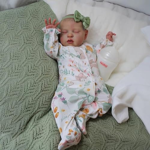 RXDOLL 19 Zoll Schlafende Reborn Babypuppen Mädchen Realistische Neugeborene Puppen, die echt aussehen aussehen Babypuppe mit weichem Stoffkörper für Mädchen ab 3 Jahren oder Sammler RXDOLL 19 Zoll Schlafende Reborn Babypuppen Mädchen Realistische Neugeborene Puppen, die echt aussehen aussehen Babypuppe mit weichem Stoffkörper für Mädchen ab 3 Jahren oder Sammler von RXDOLL