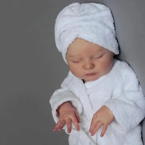 RXDOLL 20 Zoll Ganzkörper Silikon Reborn Babypuppen Mädchen Einschlafen Realistische Neugeborene Puppen, die echt aussehende Babypuppe Anatomisch korrekt Babys Geschenke für Alter 3+ von RXDOLL