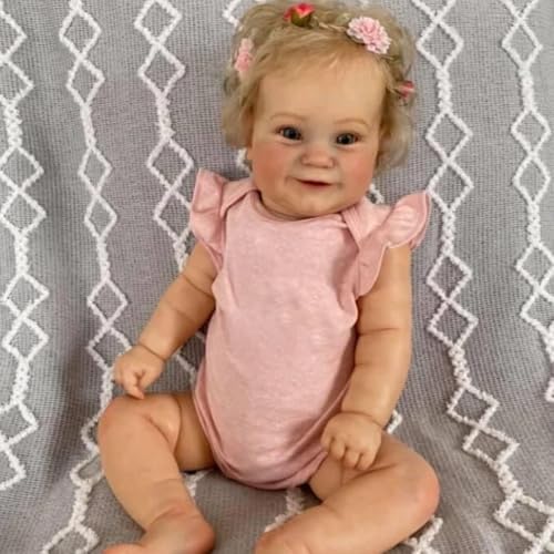 RXDOLL 20 Zoll Realistische Reborn Baby Puppen Silikon Ganzkörper Real Life Kleinkind Puppe Lebensechtes Lächelndes Mädchen mit Wurzel Blondes Haar Wasserdichtes Spielzeug Kinder Geschenke RXDOLL 20 Zoll Realistische Reborn Baby Puppen Silikon Ganzkörper Real Life Kleinkind Puppe Lebensechtes Lächelndes Mädchen mit Wurzel Blondes Haar Wasserdichtes Spielzeug Kinder Geschenke von RXDOLL