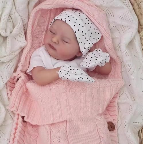 RXDOLL 20 Zoll Reborn Babypuppen Silikon Ganzkörper Mädchen Wasserdicht Lebensechte Babys Vollsilikon Babypuppe Realistische Schlafpuppen Real Life Size Neugeborene Babys Puppe von RXDOLL