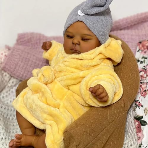 RXDOLL 20 Zoll Reborn Babypuppen Silikon Ganzkörper Realistische Neugeborene Babypuppe Weiches Vinyl Baby Mädchen Real Life Reborn Babys Lebensechte Puppen Dunkle Haut Kinder Geschenke RXDOLL 20 Zoll Reborn Babypuppen Silikon Ganzkörper Realistische Neugeborene Babypuppe Weiches Vinyl Baby Mädchen Real Life Reborn Babys Lebensechte Puppen Dunkle Haut Kinder Geschenke von RXDOLL