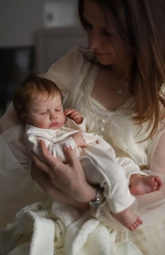 RXDOLL 20 Zoll lebensechte Reborn Baby Junge Schlafende Puppen Loulou Look Real Silikon Ganzkörper Realistische Neugeborenen Junge Puppe Wasserdicht Reborn Puppen für Kinderspielzeug RXDOLL 20 Zoll lebensechte Reborn Baby Junge Schlafende Puppen Loulou Look Real Silikon Ganzkörper Realistische Neugeborenen Junge Puppe Wasserdicht Reborn Puppen für Kinderspielzeug von RXDOLL
