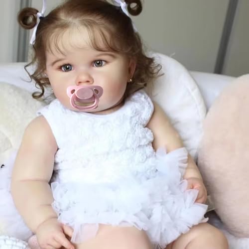 RXDOLL 24 Zoll Realistische Reborn Kleinkind Mädchen Babypuppen Real Life Soft Body Weighted Baby Doll Life Like Newborn Baby Dolls That Look Real Toddler Silicone Babies Girl RXDOLL 24 Zoll Realistische Reborn Kleinkind Mädchen Babypuppen Real Life Soft Body Weighted Baby Doll Life Like Newborn Baby Dolls That Look Real Toddler Silicone Babies Girl von RXDOLL