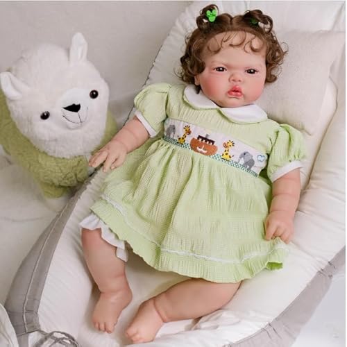 RXDOLL 24 Zoll Reborn Baby Puppen Realistische Weiche Tuch Körper Handmade Lifelike Real Life Augen Öffnen Kleinkind Neugeborene Bebe Spielzeug Geschenke für Kinder RXDOLL 24 Zoll Reborn Baby Puppen Realistische Weiche Tuch Körper Handmade Lifelike Real Life Augen Öffnen Kleinkind Neugeborene Bebe Spielzeug Geschenke für Kinder von RXDOLL