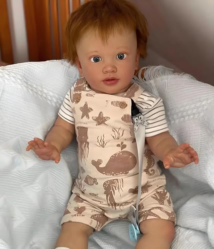 RXDOLL 26 Zoll Realistische Reborn Babypuppen Kleinkind Junge Große Größe Reborn Kleinkind Puppen Mädchen Weicher Körper Leben Wie Kleinkinder Babypuppen Die Echte Silikon Babys Puppe Pippa von RXDOLL