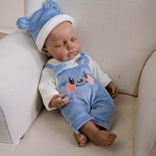 RXDOLL 30,5 cm Full Solid Silikon Mini Babypuppe Schwarz Junge Afroamerikanisch Realistische Reborn Babypuppen Silikon Ganzkörper Anatomisch Korrekte Micro Neugeborene Puppe RXDOLL 30,5 cm Full Solid Silikon Mini Babypuppe Schwarz Junge Afroamerikanisch Realistische Reborn Babypuppen Silikon Ganzkörper Anatomisch Korrekte Micro Neugeborene Puppe von RXDOLL
