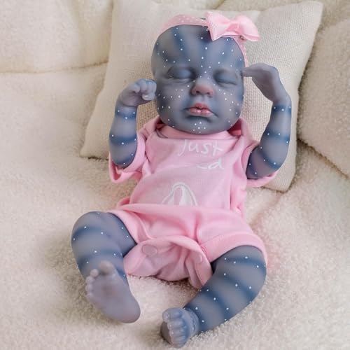 RXDOLL 30.5 cm Mini Reborn Babypuppen Silikon Ganzkörper Avatar Mädchen Realistische Reborn Puppe Kleine Frühchen Babypuppen, die echt aussehen Silikon Babys Avatar Puppe von RXDOLL