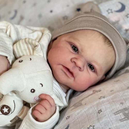 RXDOLL 43,2 cm realistische Reborn-Babypuppen, Silikon, Ganzkörper-Mädchen, gewichtete Neugeborenen-Puppen, die echt lebensecht aussehen, Augen offen, handgefertigtes Spielzeug, Geschenke für Kinder RXDOLL 43,2 cm realistische Reborn-Babypuppen, Silikon, Ganzkörper-Mädchen, gewichtete Neugeborenen-Puppen, die echt lebensecht aussehen, Augen offen, handgefertigtes Spielzeug, Geschenke für Kinder von RXDOLL