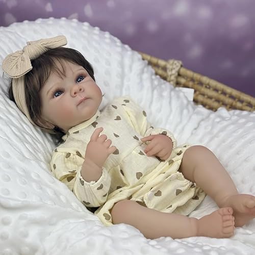 RXDOLL 45,7 cm Reborn Babypuppen Silikon Ganzkörper Mädchen Realistische Neugeborene Puppe Wasserdicht Realistische Babypuppen, die Echt Silikon Babies Puppe Geschenke für Mädchen ab 3 Jahren RXDOLL 45,7 cm Reborn Babypuppen Silikon Ganzkörper Mädchen Realistische Neugeborene Puppe Wasserdicht Realistische Babypuppen, die Echt Silikon Babies Puppe Geschenke für Mädchen ab 3 Jahren von RXDOLL