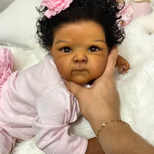 RXDOLL 45,7 cm große afrikanische Reborn-Babypuppe, Silikon, Ganzkörper-Puppe, anatomisch korrekt, realistisch, für Neugeborene, waschbar, Geschenk für Kinder ab 3 Jahren RXDOLL 45,7 cm große afrikanische Reborn-Babypuppe, Silikon, Ganzkörper-Puppe, anatomisch korrekt, realistisch, für Neugeborene, waschbar, Geschenk für Kinder ab 3 Jahren von RXDOLL
