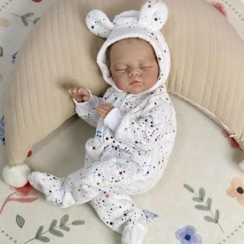 RXDOLL 48,3 cm Reborn Asleep Babypuppe, die echt lebensecht aussieht, Neugeborenenen-Babypuppe, weiches Tuch, Körpergewichtet, realistische Babys mit beweglichen Gliedmaßen, Spielzeug RXDOLL 48,3 cm Reborn Asleep Babypuppe, die echt lebensecht aussieht, Neugeborenenen-Babypuppe, weiches Tuch, Körpergewichtet, realistische Babys mit beweglichen Gliedmaßen, Spielzeug von RXDOLL