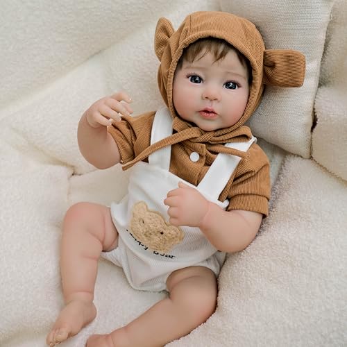 RXDOLL 48,3 cm Reborn Babypuppen Silikon Ganzkörper Junge Realistische Babypuppen, die echt aussehen Neugeborene Babies Puppe Anatomisch korrekt Badbare Puppe Spielzeug für Kinder ab 3 Jahren von RXDOLL