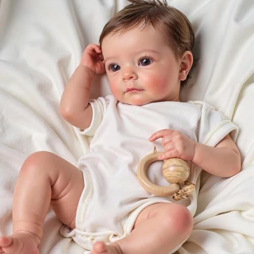 RXDOLL 48,3 cm Reborn Babypuppen Silikon Ganzkörper Junge Realistische Neugeborene Babypuppen Anatomisch Korrekte Real Life Babypuppe Waschbares Spielzeug Geschenke für Kinder ab 3 Jahren von RXDOLL