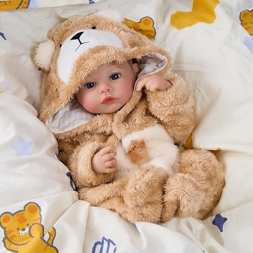 RXDOLL 48,3 cm Reborn Babypuppen Silikon Ganzkörper Vinyl Wiese Girl Realistische Neugeborene Babypuppen Wasserdicht Anatomisch Korrekt Baby Mädchen Geschenke für Kinder ab 3 Jahren von RXDOLL
