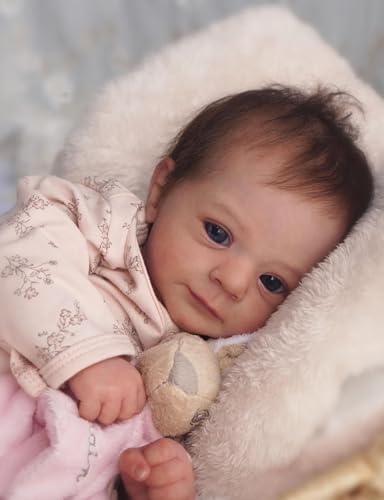 RXDOLL 48,3 cm lebensechte Neugeborene Frühchen-Babypuppen Mädchen realistische Reborn-Babypuppen, die echt Aussehen Babypuppe, weicher Körper, gewichtete Reborn-Puppe für Kinder Geschenk von RXDOLL